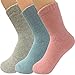 Yshare Women's Super Thick Crew Soft Wool Winter Comfortable Warm Socks (Pack of 3-5), One Size (5-9), Multicolor