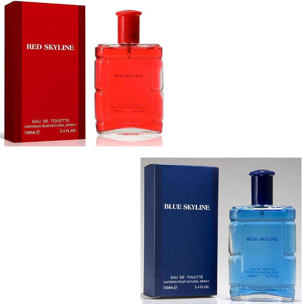 modaleo Red Blue Skyline EDP 2 Pack Mens Unisex Perfume Fragrance 100ml Each