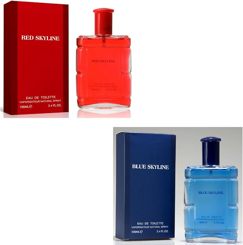 modaleo Red Blue Skyline EDP 2 Pack Mens Unisex Perfume Fragrance 100ml Each