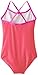 Kanu Surf Girls' Layla Beach Sport Banded 1 Piece Swimsuit, Solid Coral, 4