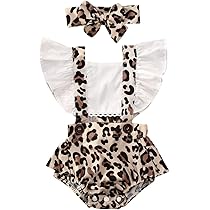 girls leopard romper