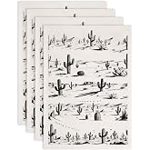 SUPERDANT 4PCS Western Desert Underglaze Paper Transfer for Pottery Cactus | Transfer Papers for Clay Ceramic Porcelain, Under Glaze Transfers for Enamel Decals, Black Underglaze Decal, Handcrafted Gift