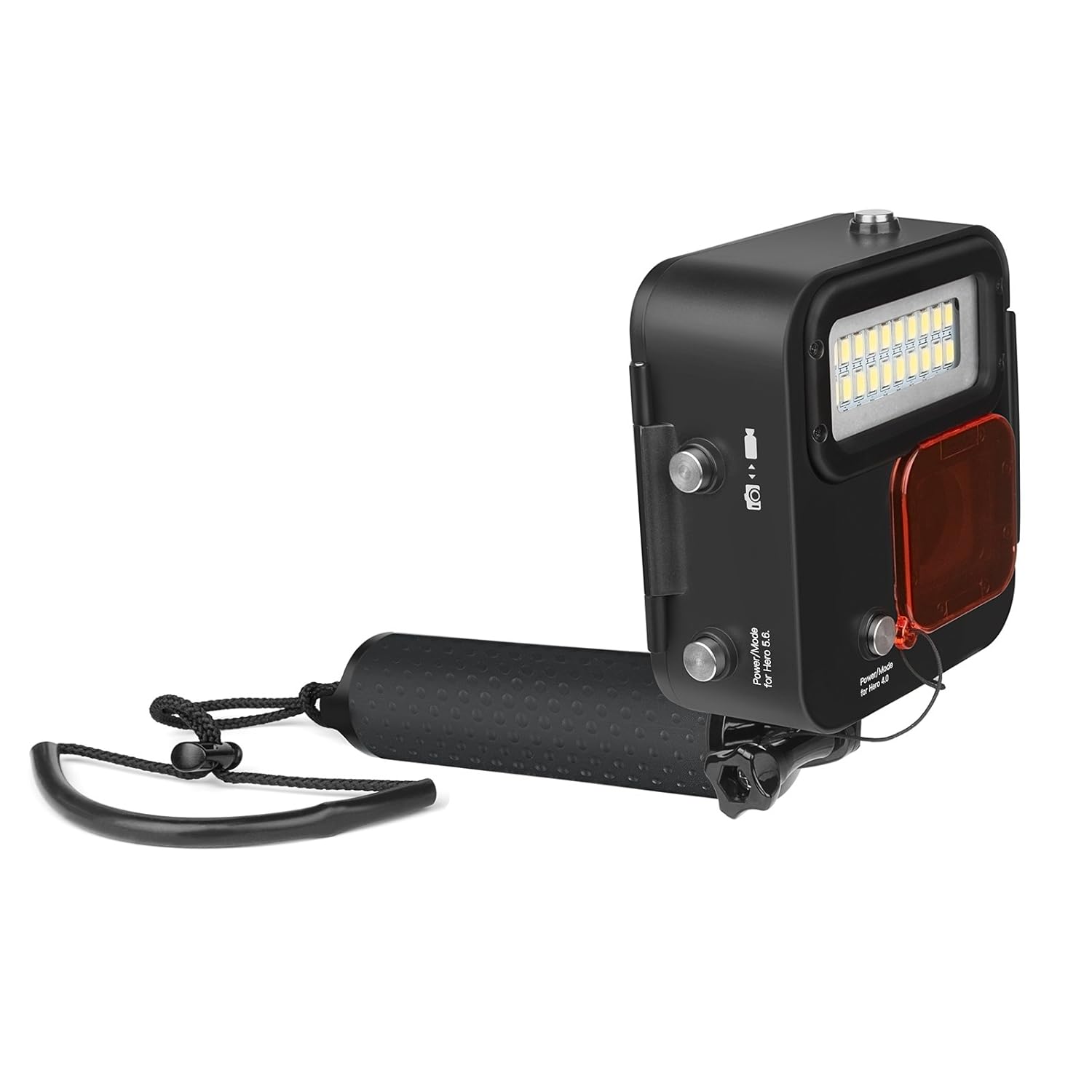 D&F 30m Waterproof Diving Light 1000 Lumen LED Underwater Light for GoPro Hero 7 Black/6/5/4/HERO(2018) with Red Filter and Floating Handle Rechargeable Diving Fill Light