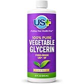 US+ Vegetable Glycerin, Food Grade, USP, 100% Pure - 32 Fl Oz | For Fog Machines, Skin, Hair, Soaps &amp; More, Pharmaceutical &amp; Food Grade, All-Natural Moisturizer