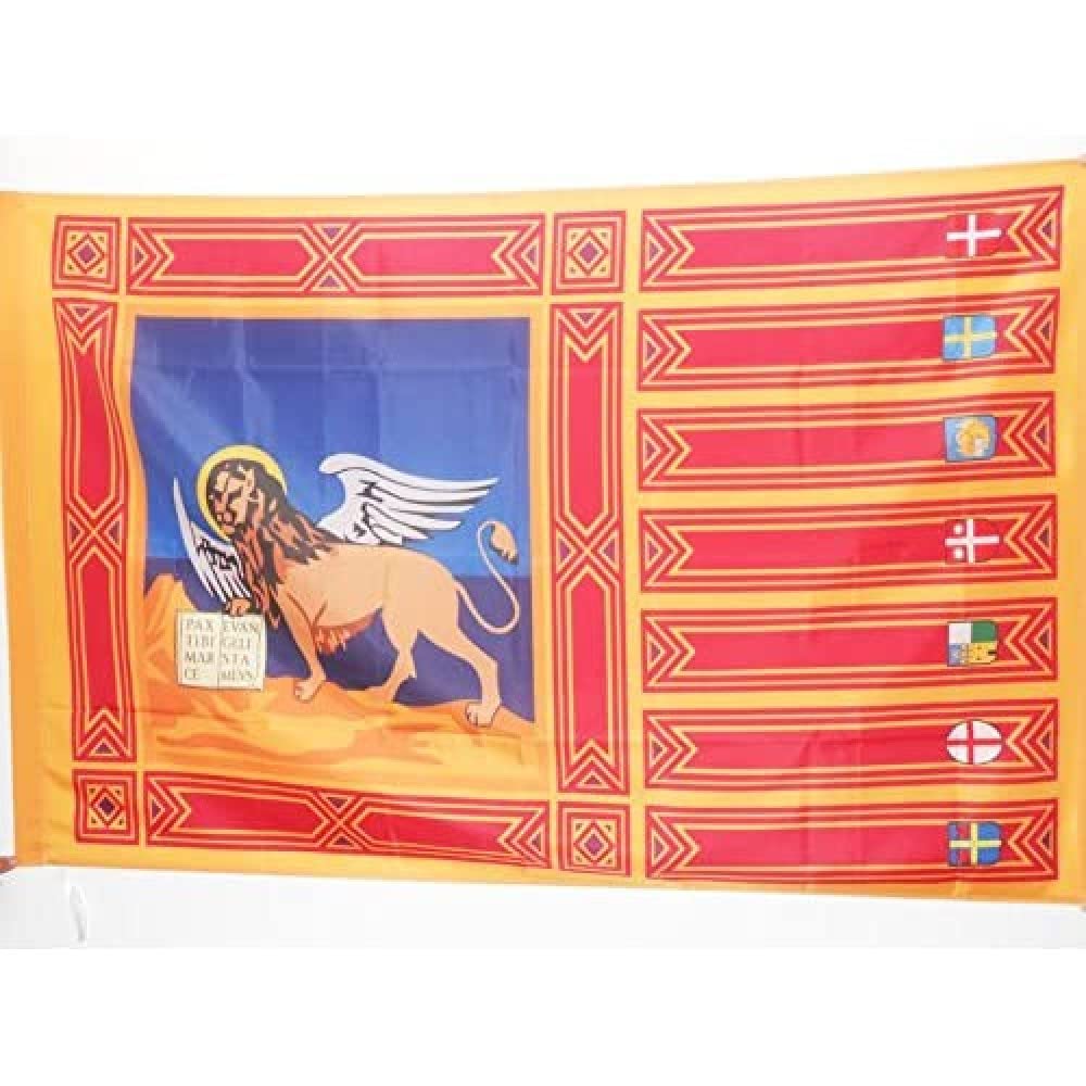 AZ FLAG - Veneto Flag - 2x3 Ft - Italian Region Banner with Sleeve - 100% Polyester - Fade Resistant - Vivid Colors - 2' x 3' Feet - 90x60 Cm
