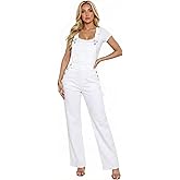 Hybrid & Company Womens Super Comfy Stretch Denim jumpsuit Pants Overalls