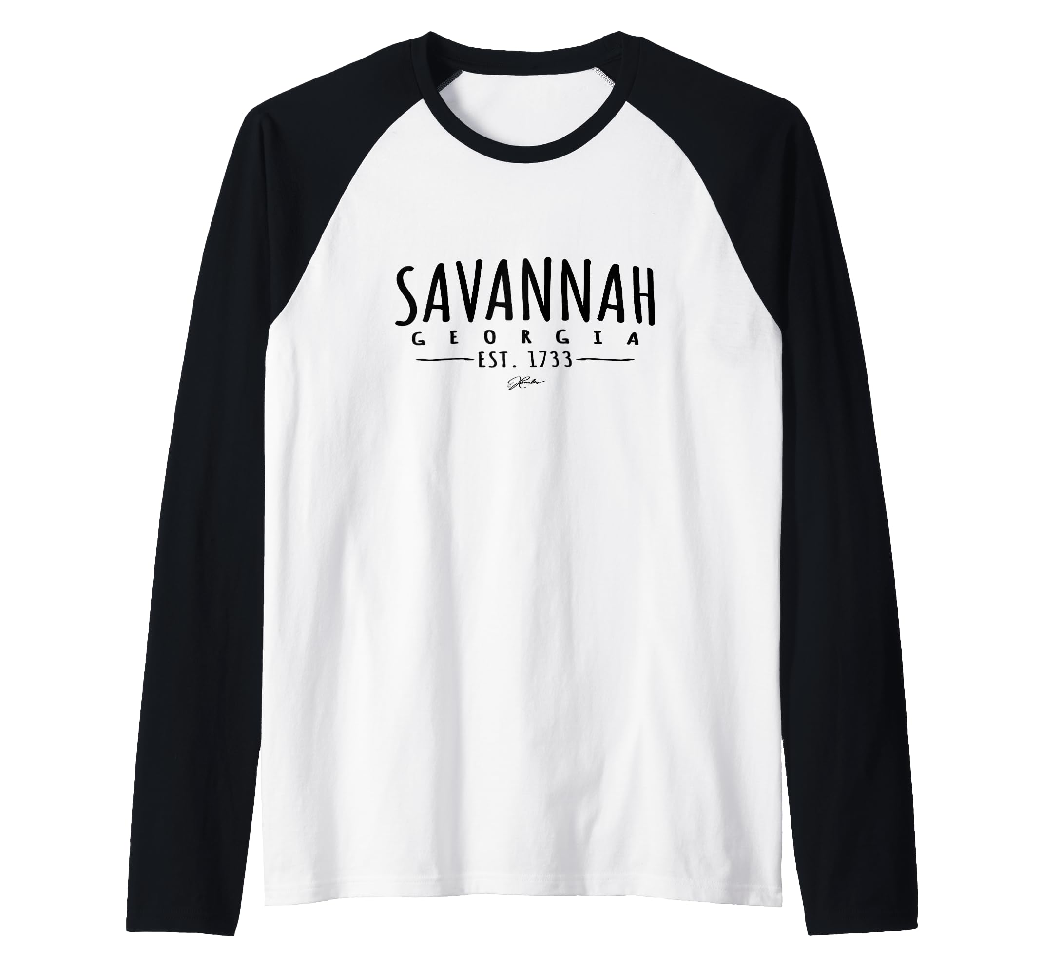 JCombs: Savannah, GA Raglan Baseball Tee