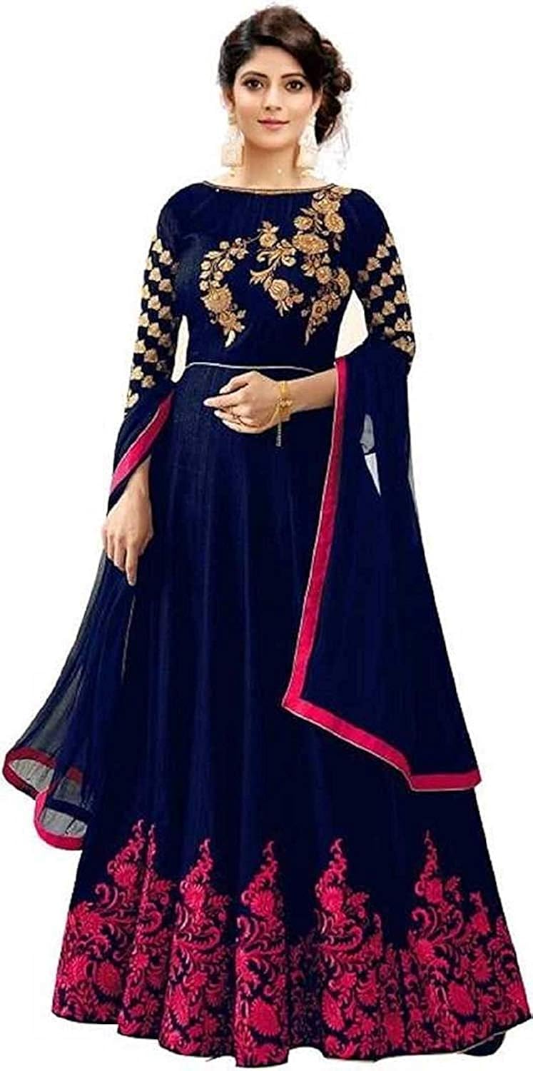 mashur fab banglori silk multi color semi-stiched anarkali gown(multi_free size)