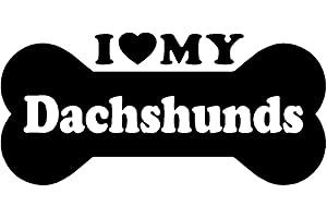 SASSYSTICKERS Sassy Stickers I Love My Dachshunds White Sticker Decal Car Window