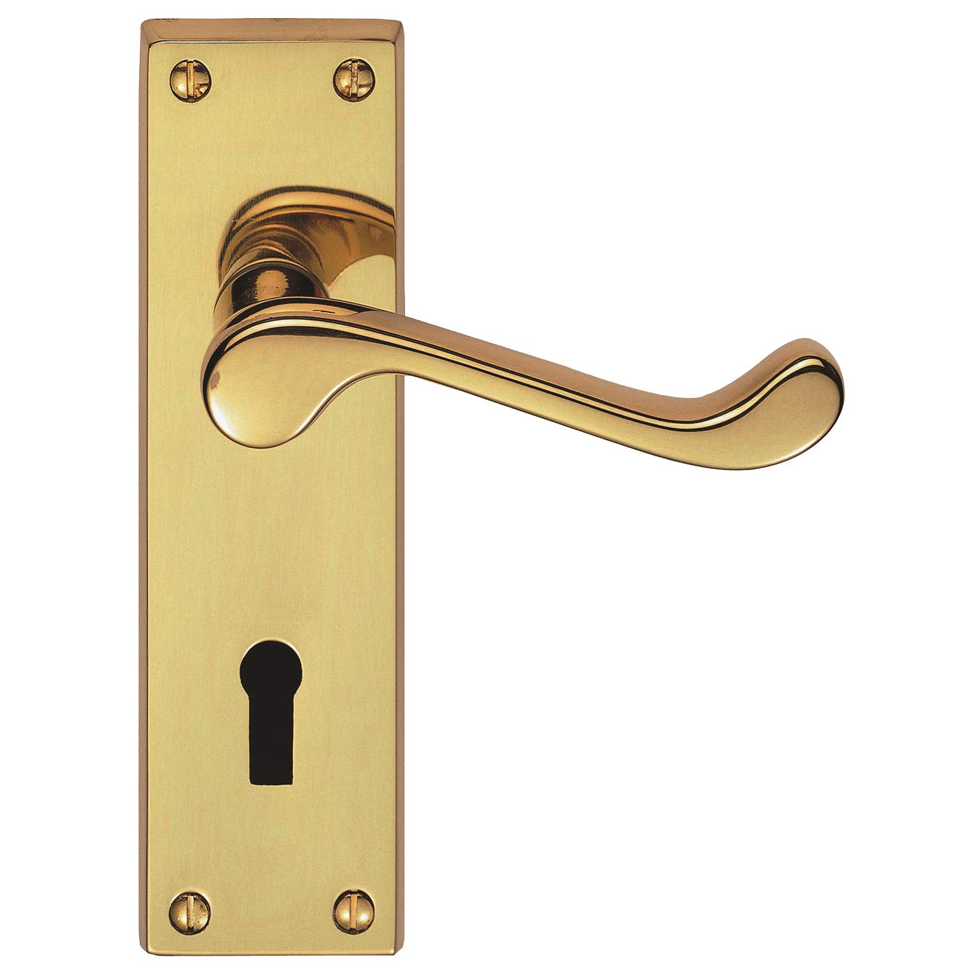 Victorian Scroll Lever ON Backplate - Privacy