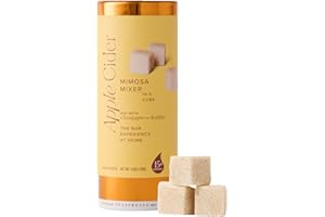 TEASPRESSA Apple Cider Mimosa Drink Mixer Cubes By Luxe Mixology – Delicious Spiced Apple Cider Cocktail Mimosa Flavor Infused Drink Mixer Cubes – Kosher – Gluten-Free – Bar Quality Champagne Experience – No Mess – Makes 30 Drinks – Great for Gifting, Hosting & Travel