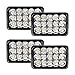 4 pcs Black 4x6 LED Headlight Bulb, Sealed Beam Replace Hid Xenon, Rectangular H4651 H4652 H4656 H4666 H6545 for 86-95 JEEP WRANGLER Peterbilt Kenworth FREIGHT-LINER (4x6) & MORE
