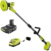 RYOBI ONEAND 18V Cordless TELESCOPING Power Scrubber KIT with 2.0 AH Battery and Charger P4