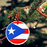 Puerto Rico Flag Christmas Ornaments – Boricua Tree Decorations – Celebrate Your Heritage with Festive Holiday Decor