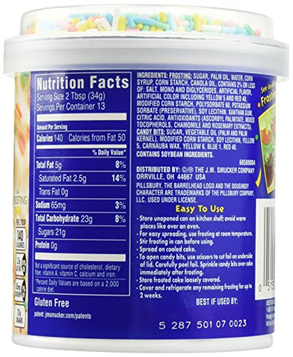 Pillsbury, Vanilla Funfetti Frosting, 15.6oz Tub (Pack of 3) - Thumbnail 3