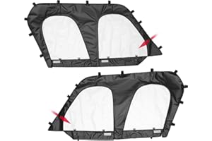 KEMIMOTO Soft Upper Doors Compatible with Kawasaki Teryx 4 800 2016-2025 and Teryx 4 S 2021-2025, Tear-Resistant Embossed PVC