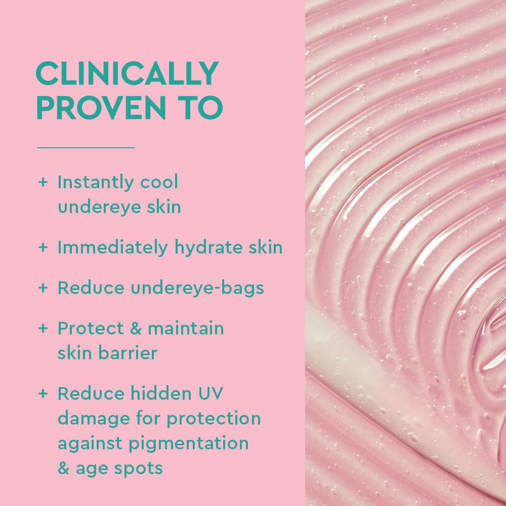 BYOMA De-Puff + Brighten Eye Gel - Lightweight Gel Eye Cream for Dark Circles, Puffiness & Wrinkles - Under Eye Cream With Hyaluronic Acid & Vitamin C - Barrier Repair Skincare - 0.68 fl. oz