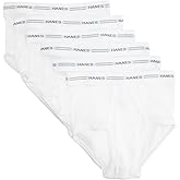 Hanes Boys' Brief Underwear, Cotton Underwear for Boys, No Ride-Up Briefs, 6 and 10 Packs