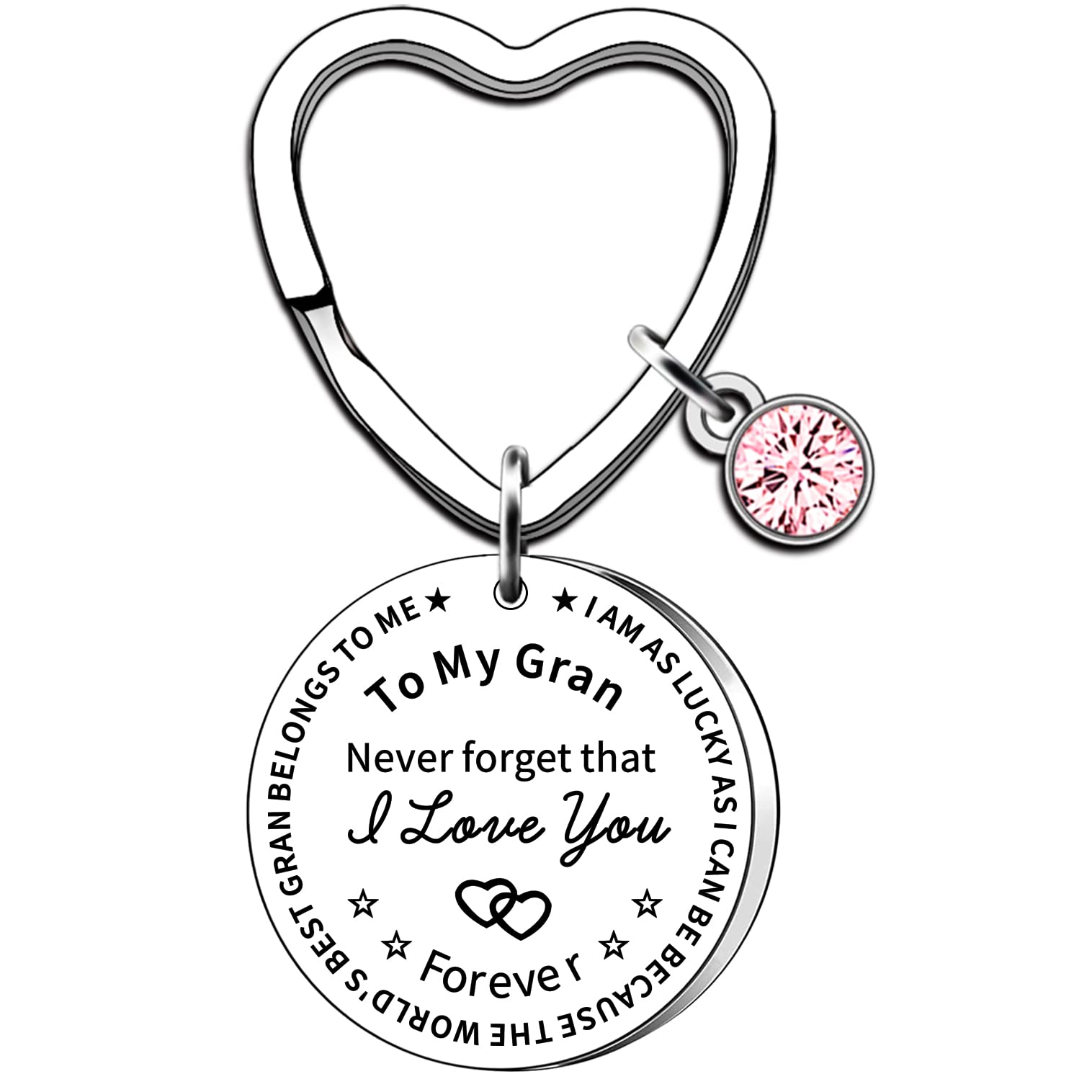 AMZQ Gran Gifts Best Gran Christmas Birthday Gifts Keyring from Grandchildren