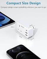 Mscien UK to Australia Plug Adapter 4 in 1 with 3 USB Type I view 6