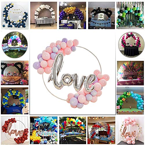 Decojoy Balloon Arch Kit, Flexible Table Arch Frame Diy Circle Backdrop