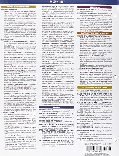 Accounting - REA's Quick Access Reference Chart (Quick Access Reference Charts)