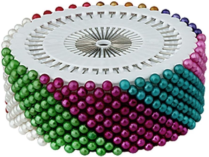 480X Demarkt 1.5” Decorative Colorful Round Pearl Straight Head Pins (Colorful)