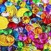 HEHALI 288 Pieces Pirate Toys Gold Coins and Pirate Gems Jewelery Playset, Treasure for Pirate Party (144 Coins+144 Gems)
