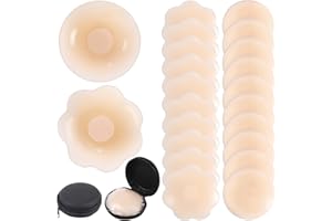 JUNEBRUSHS Nipple Covers Silicone Pasties for Women Nipple Pads Adhesive Bra Covers Invisible Breast Petals