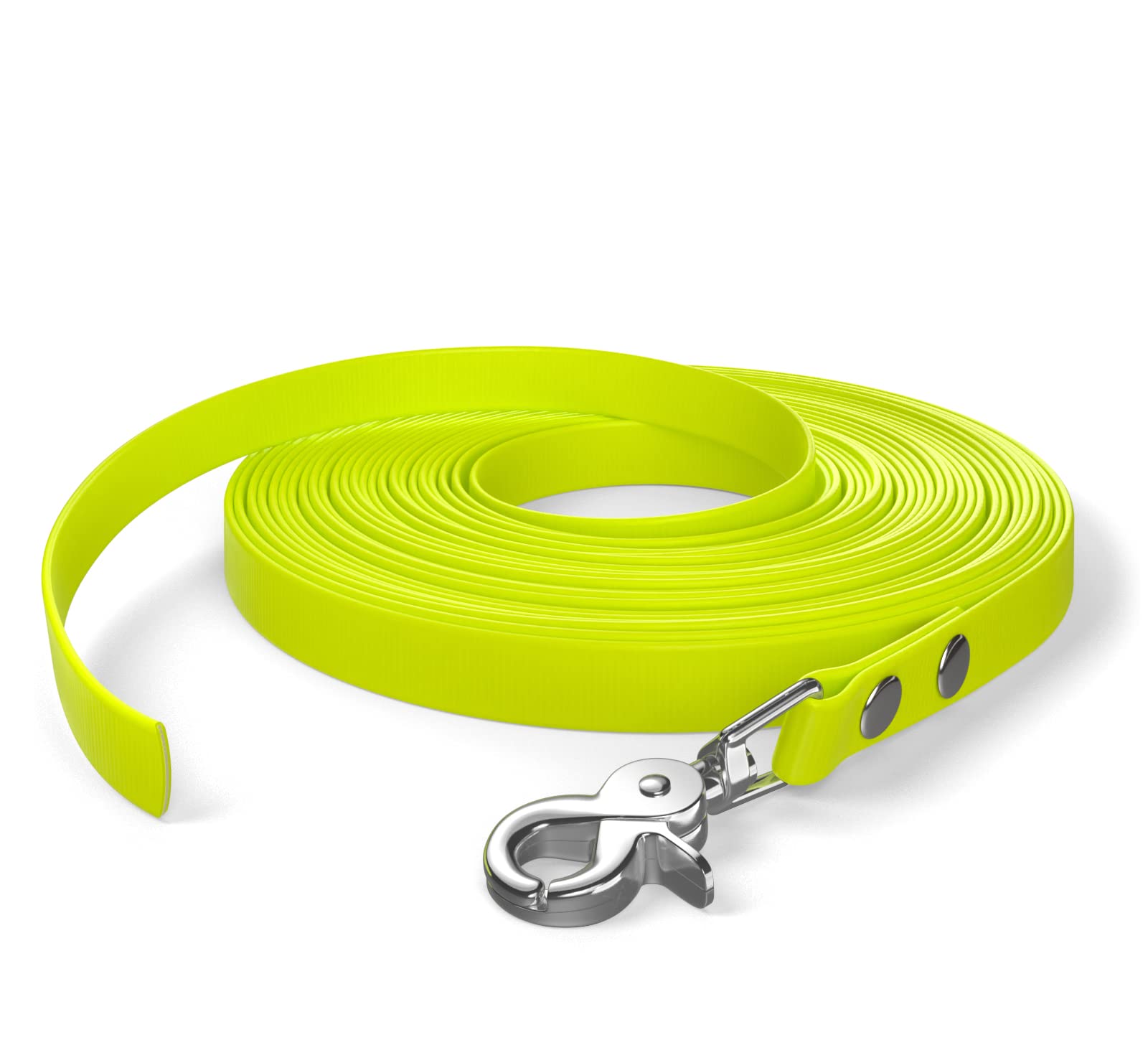 10m drag lead, dog lead, 1 carabiner, neon yellow, very sturdy, dirt and water repellent