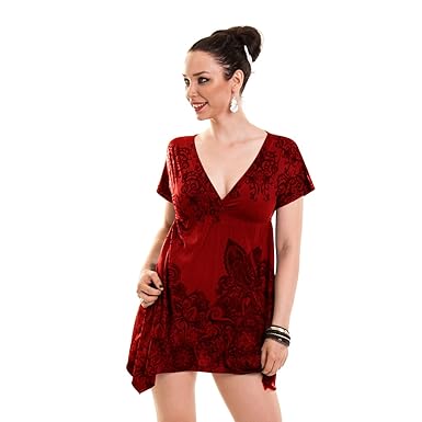 red smock dress