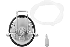 Stainless Steel Beer Barrel Keg Cover,Homebrew Cornelius Style Keg Carbonation Keg Lid with 0.5 Micron Diffusion Stone for Ho