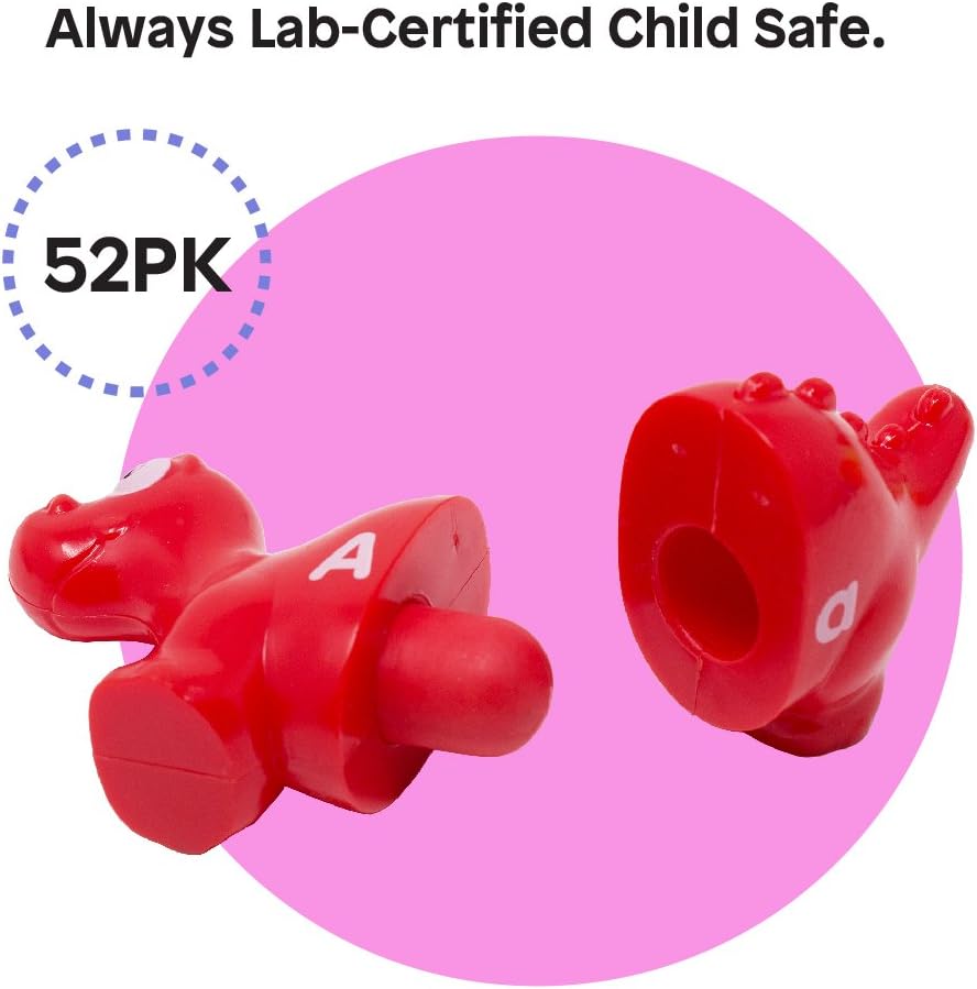 Boley 52 Piece Alphabet Dinosaurs - Educational Dinosaur Alphabet Matching Toy Set for Kids, Children, Toddlers - Great Learning Tool for Toddlers to Learn The Alphabet! Bucket Edition: Toys & Games