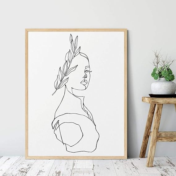 waitingposter Impresión sobre Lienzo Estatua Abstracta Estilo Griego