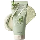 Whipped Korean Skincare Face Wash, Deep Cleansing Vegan Facial Cleanser for Oily Skin and Pore Care with Niacinamide, Hyaluronic Acid, Ceramide, Mugwort & Teatree, Doubles as a Face Mask, 4.5 oz