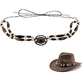 nemokamai Cowboy Hat Bands for Men Women, Leather Hatbands Belt for Cowboy/Western/Fedora/Cowgirl Hats Multicolor