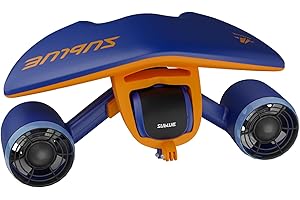 whiteshark Mix Underwater Scooter, 1.5m/s Speed Dual Motors Electric Water Scooter, 40M Waterproof Swimming Pool Diving Snorkeling for Kids Adults(with Action Camera Mount)