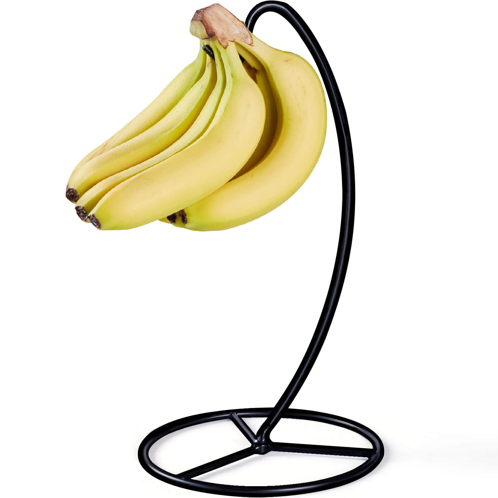 Photo 1 of EGMEHOAD Banana Holder Stand, Banana Hanger Stand Black, Metal Bananas Tree Hanger to Keep Bananas Fresh for 15LB