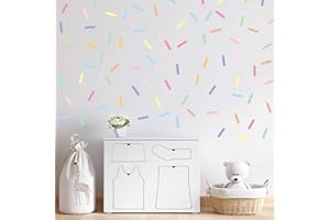 BAWUSOU 300 Pieces Confetti Wall Decals Removable Peel and Stick Sprinkle Wall Stickers Wallpaper for Kids Girls Room