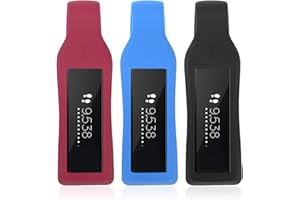 [3 Pack-Black,Blue,Red] Replacement Clip Holder for Fitbit Alta/Alta HR/Fitbit Ace, AKWOX [Shock-Proof][ Shatter-Resistant] Protective Cover Case for Fitbit Alta/Alta HR/Fitbit Ace