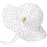 Baby Girl Sun Hat with UPF 50+ Outdoor Adjustable Toddler Beach Hat with Wide Brim Bucket Hats for Kids