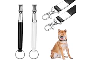 Senlong Dog Barking Stopper,Silent Dog Whistle to Stop Barking,Dog Training Whistle with Lanyard for Recall and Behavior Correction, Adjustable Ultrasonic Dog Whistle, 2 Pack