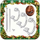 MODRSA 18 Nose Rings Studs Surgical Stainless Steel Hypoallergenic L Shaped Nose Piercing Jewelry for Women Men Silver Black Nostril Hoop Rings 18 Gauge