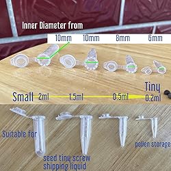 100 Piece 0.5ml Tiny Microcentrifuge Tube Graduated