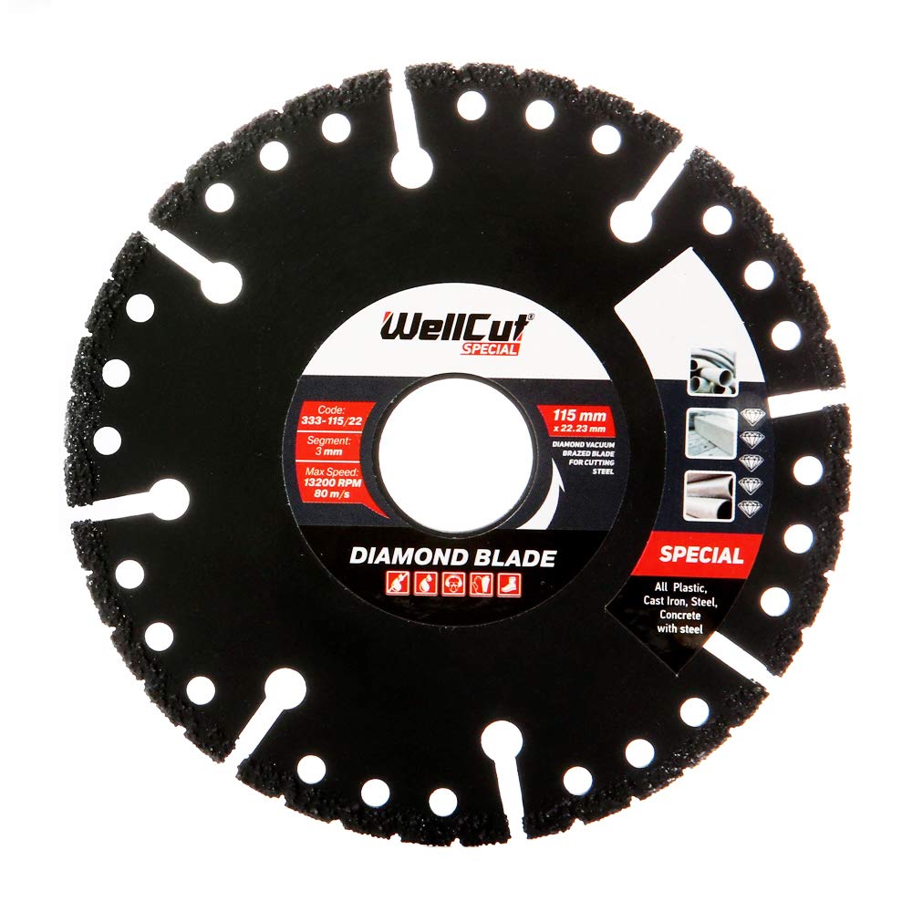 WellCut 333-115/22 Special Plastic Bore Diamond Blade 115 x 22 mm