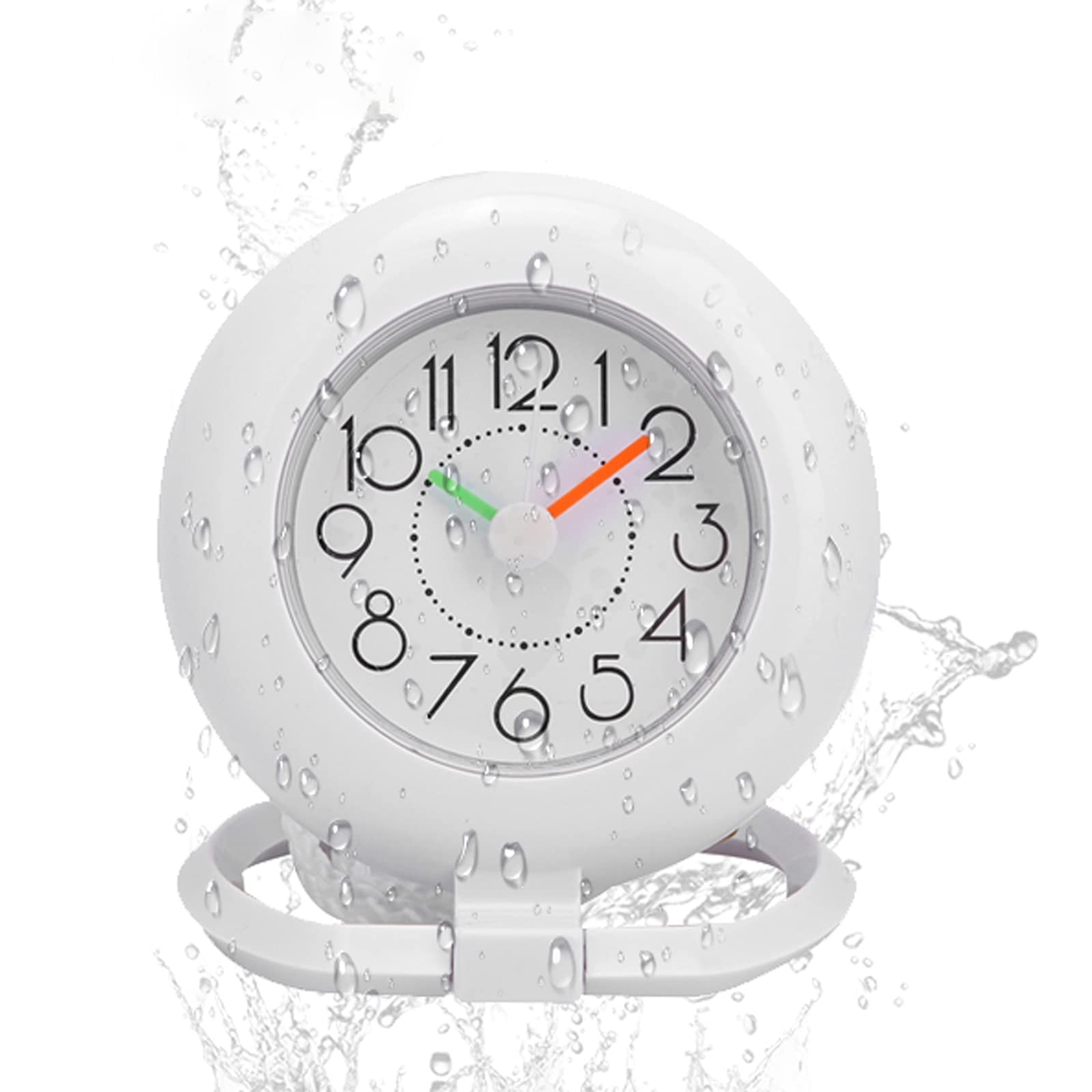 VOBOR Bathroom Hanging Clock - Arrange Your Time Reasonably, White Shower Rope Timer