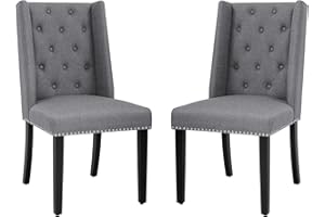 FDW Dining Chairs Set of 2 Dining Room Chairs for Living Room Kitchen Chairs Mid Century Modern Chair upholstered Parsons Cha