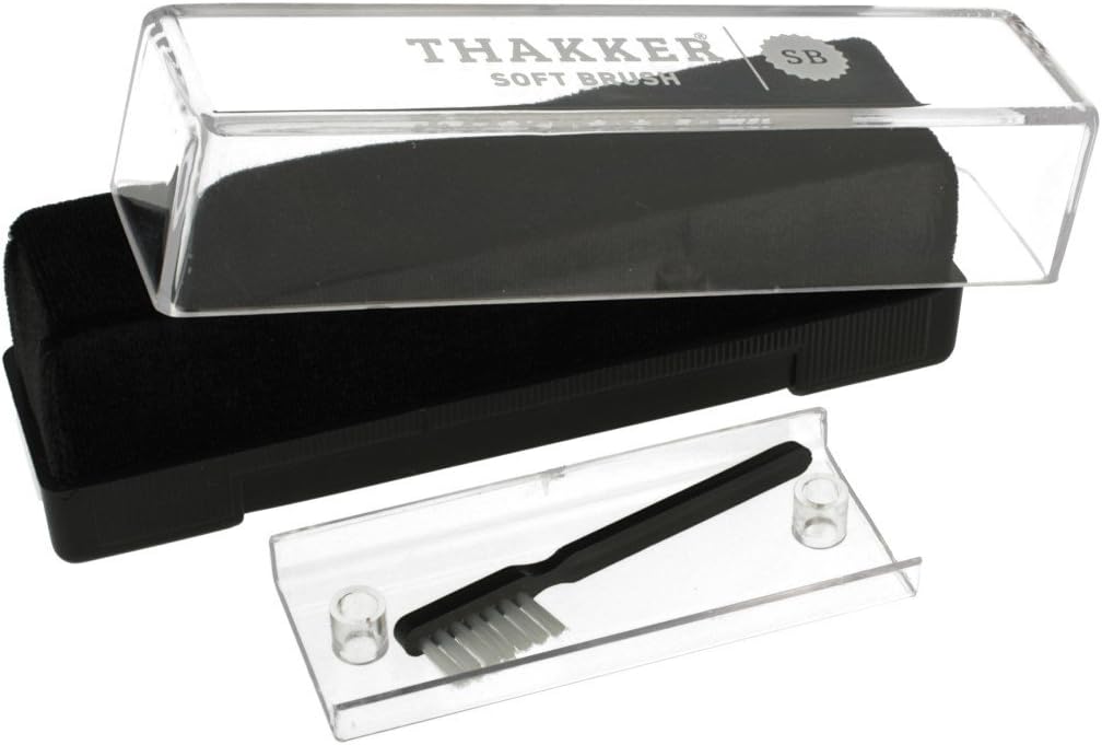 THAKKER Soft Brush - Antistatic Record Brush with velvet Pad incl. needle Brush