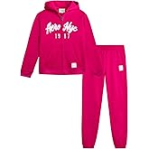 AEROPOSTALE Girls Tracksuit - 2 Piece Cozy Fleece Zip Up Hoodie and Jogger Sweat Pants - Sweat Suit for Girls (Sizes: 4-12)