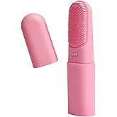 ZPurifylline Electric Face Scrubber | 3 Modes Heated Facial Cleansing Brush, Waterproof Rechargeable Silicone Face Scrubber - Travel Size (Pink, for Women & Men)